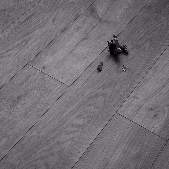 Piso de fibra de madeira 100% à prova d'água Aqua Engineered Wood MDF HDF Piso laminado laminado